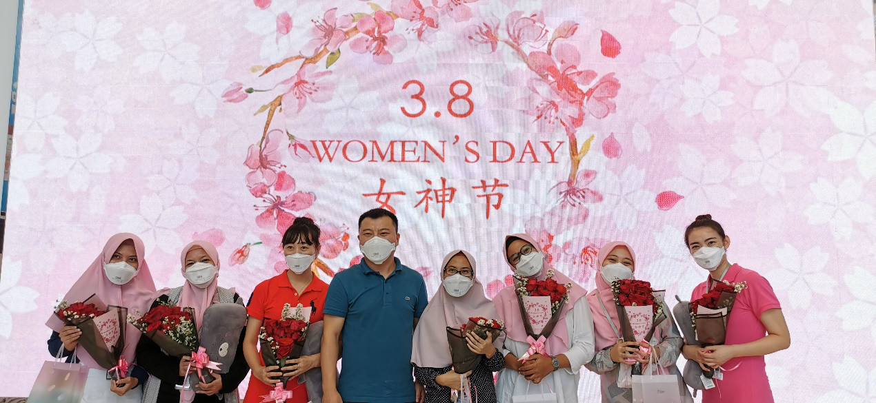 Celebraing Women's day in Indonesian factory