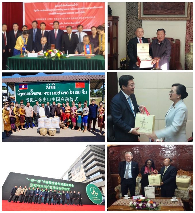 Ceremonies of Laos rice exporting to China